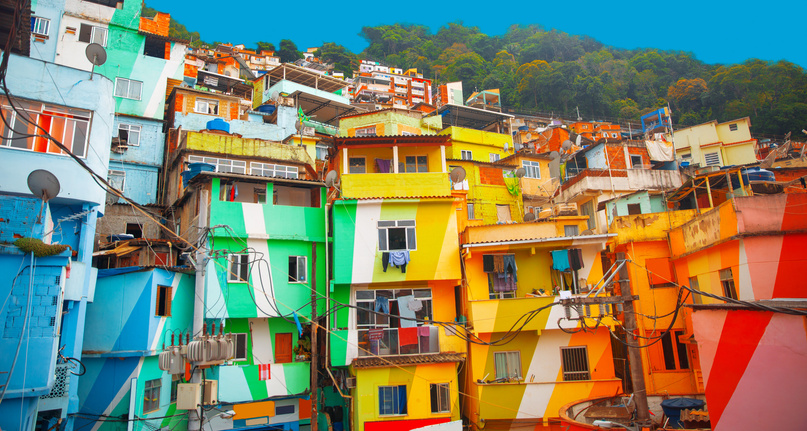 Favela Houses in Brazil